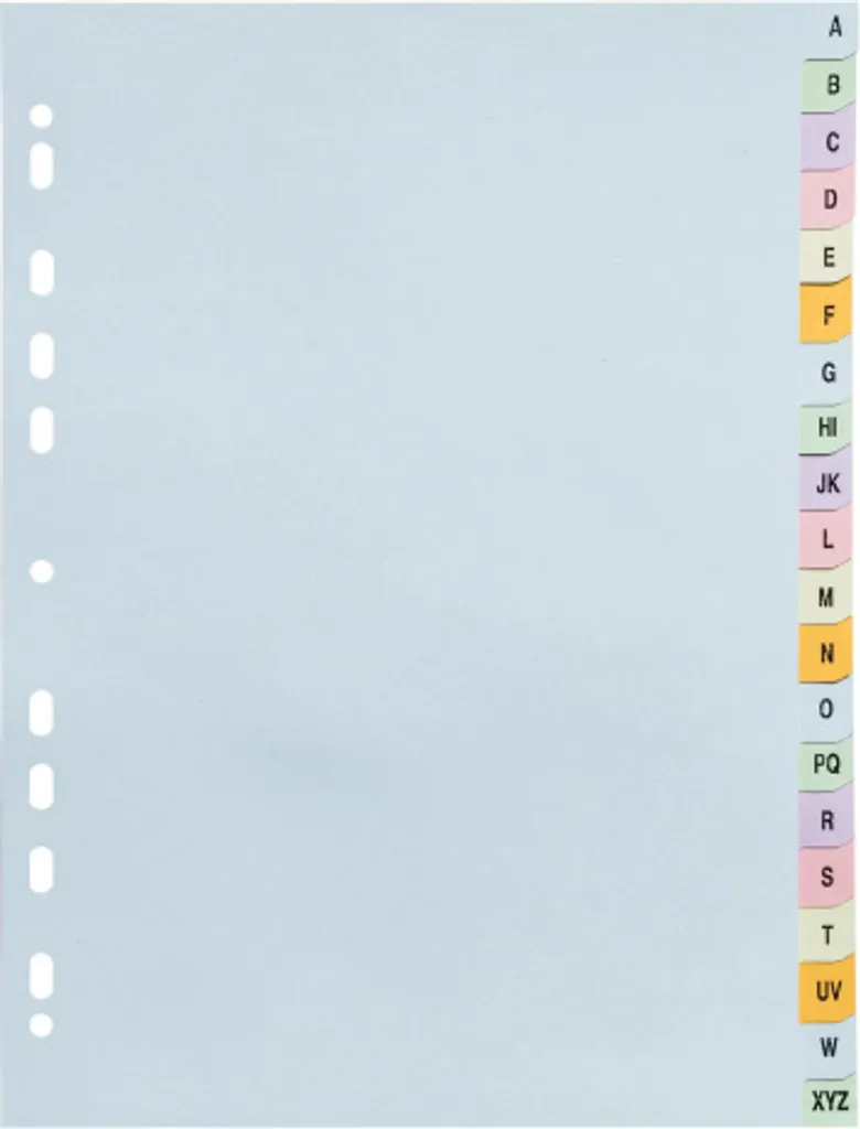 Intercalaires Alphabétiques A4+ Exacompta 2621E pour Classeur à Levier