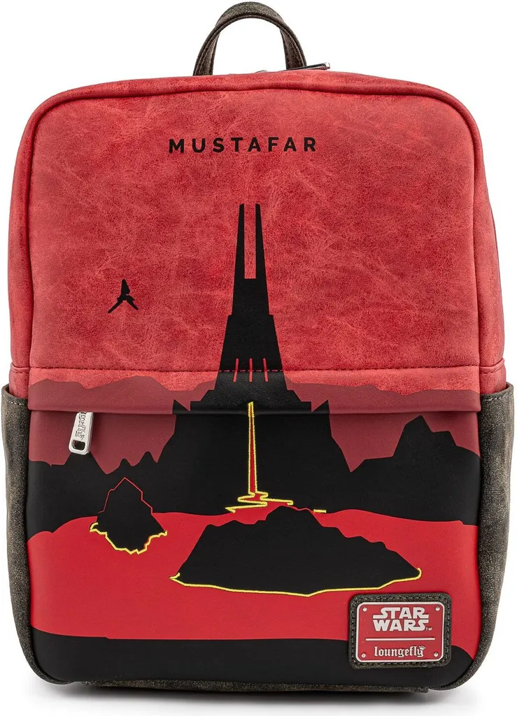 Petit Sac à Dos Scolaire et Voyage Star Wars Mustafar par Loungefly Noir