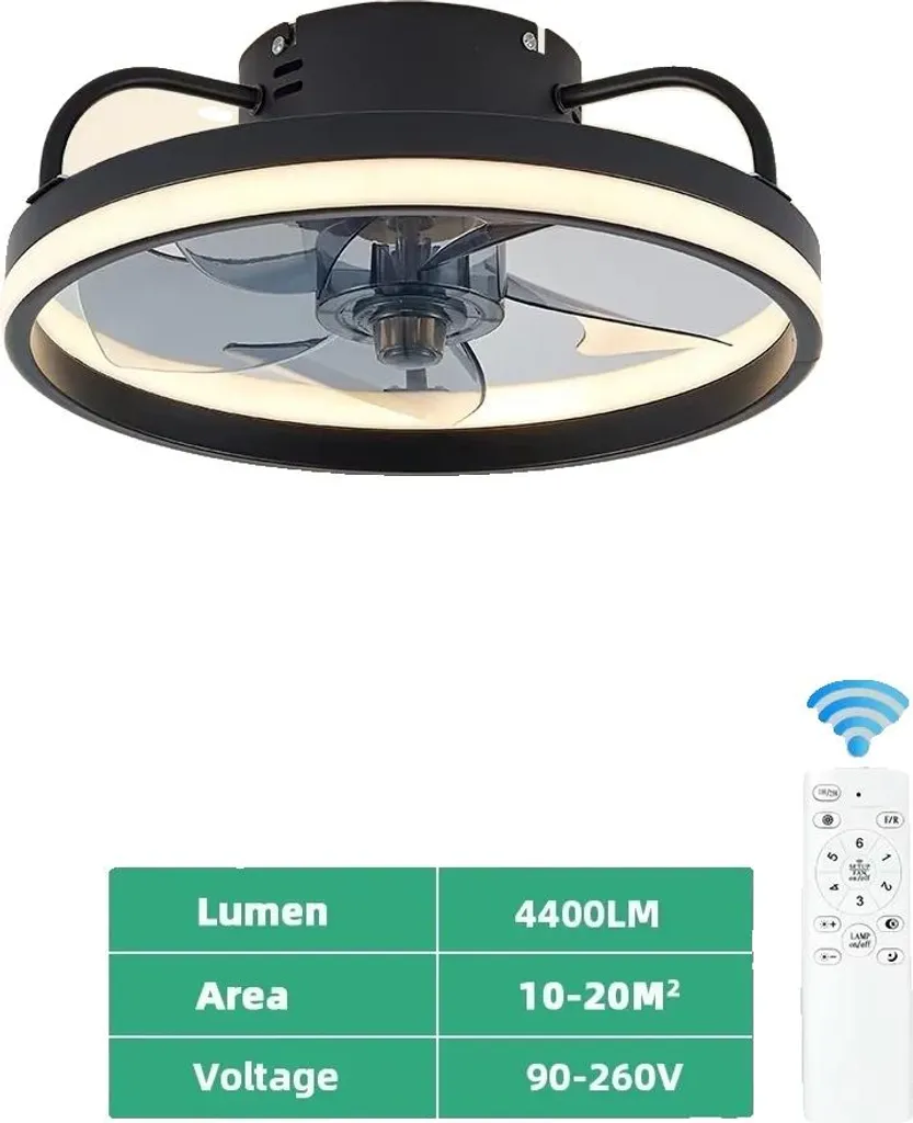 Ventilatore da Soffitto per Camera Letto: Luce Dimmerabile e Silenzioso