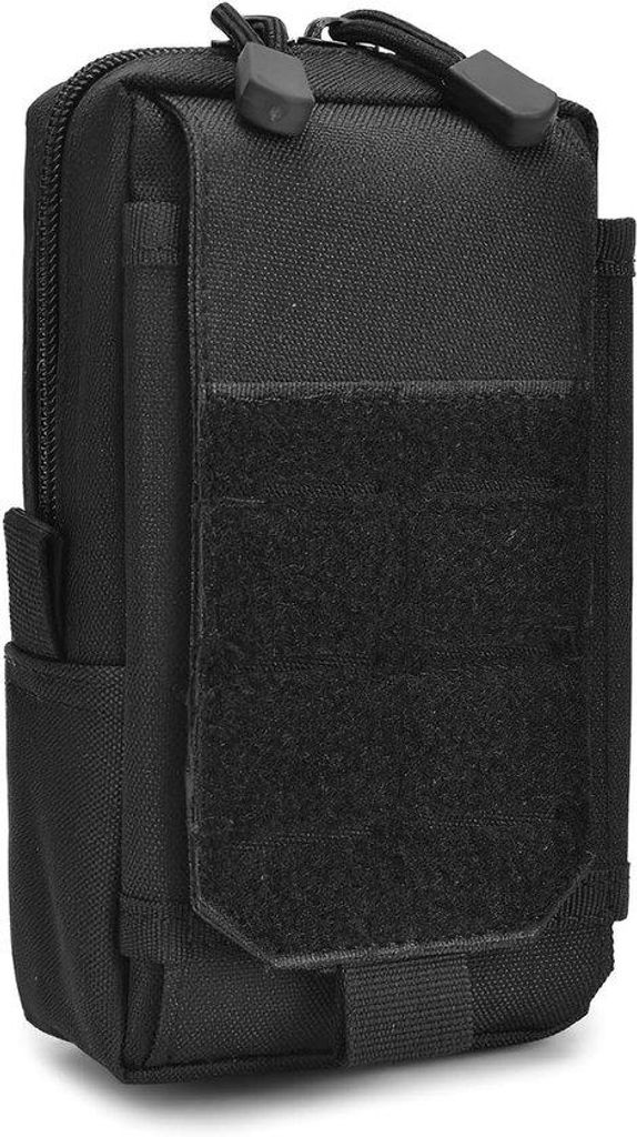 Multifunktionales EDC-Taschen-System mit Molle-Pouch in Schwarz