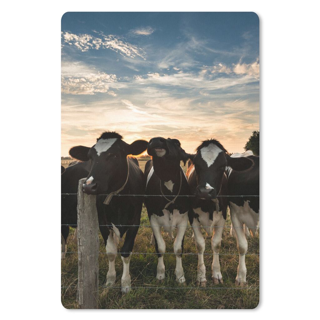 MuchoWow Mauspad Mousepad Tiere - Kuh 18x27 cm - Mousepads - Maus Mat - Pad - Mausunterlage
