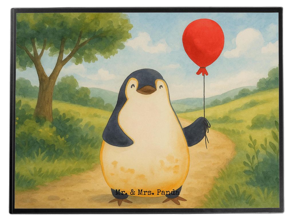 Mr. & Mrs. Panda schreibtischunterlage Pinguin Luftballon Design - Weiß - Geschenk, Jahrmarkt, schreibtischunterlagen, Kirmes, Tagträume, Geschen...