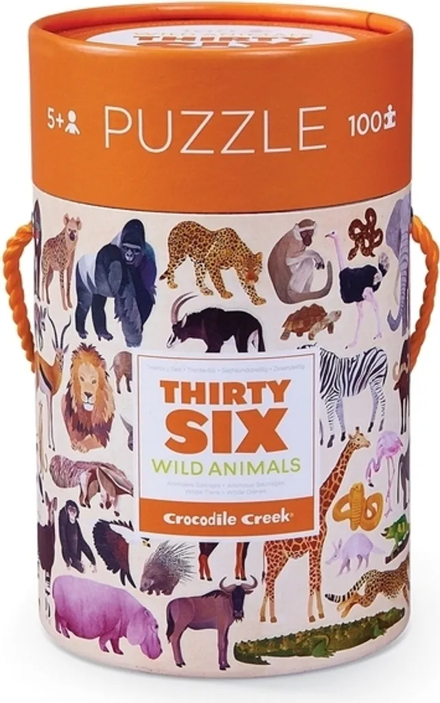 Puzzle éducatif 100 pièces pour enfant thème Animaux Crocodile Creek