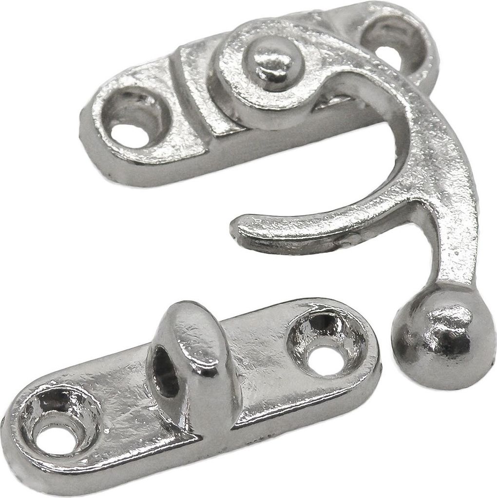 2 x massive Schlösser für Boxen, Truhen, Schatullen u. m. 33x28mm silber