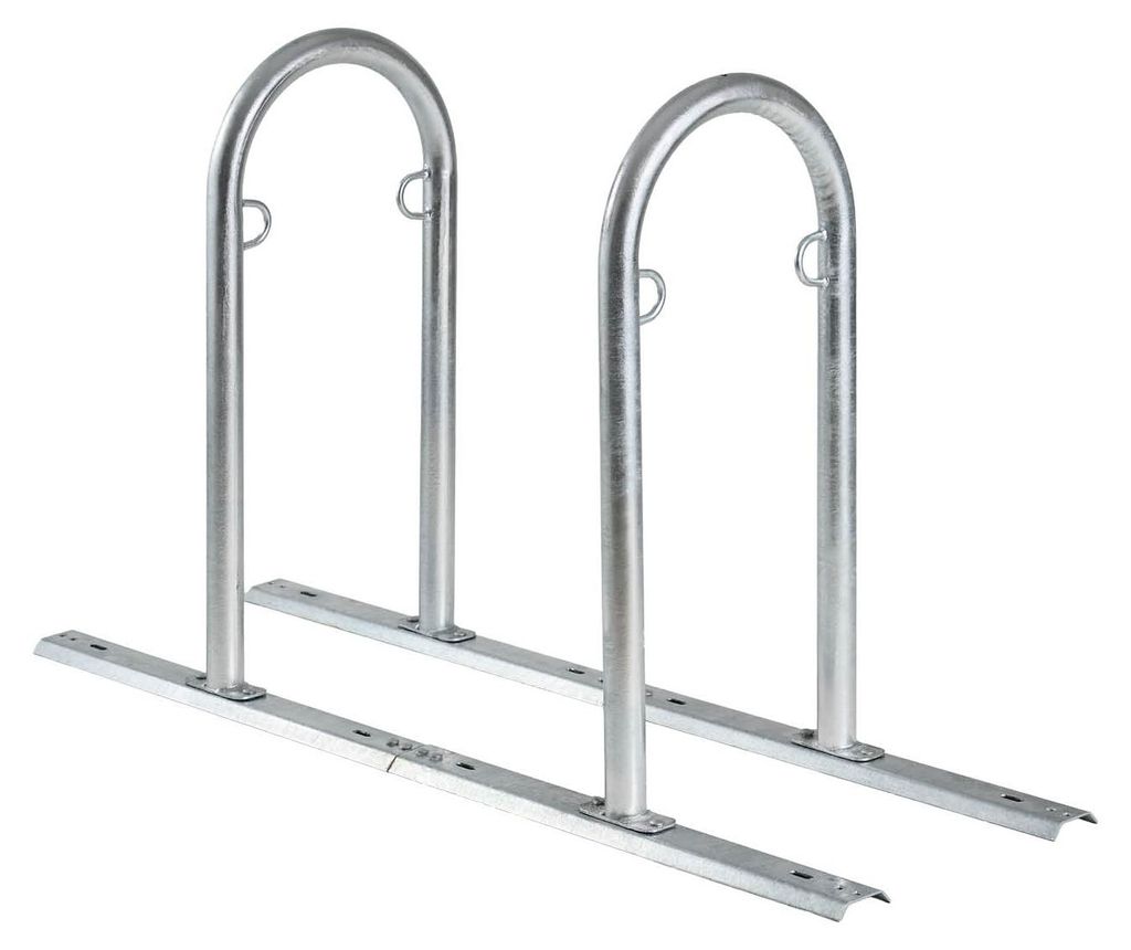 Fahrradanlehnbügel 140 x 88 cm Stahl feuerverzinkt Ø 50 mm Produktbild 