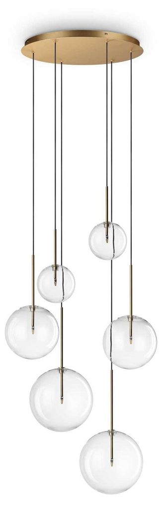 Ideal Lux Hängelampe Pendelleuchte Lampe Messing Glas Metall Equinoxe