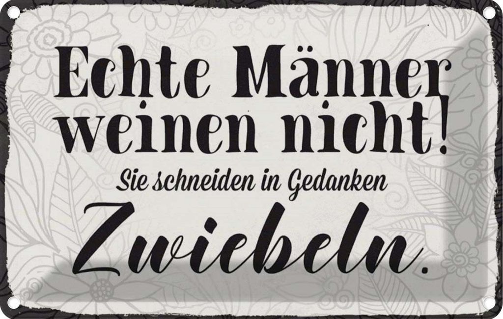 vianmo Blechschild 12x18 cm echte Männer weinen nicht sie Frauen Spruch Zitat