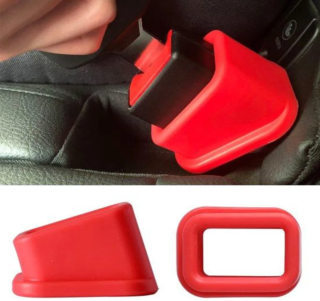 Lot de 2 sangles de fixation universelles rouges pour siège auto bébé