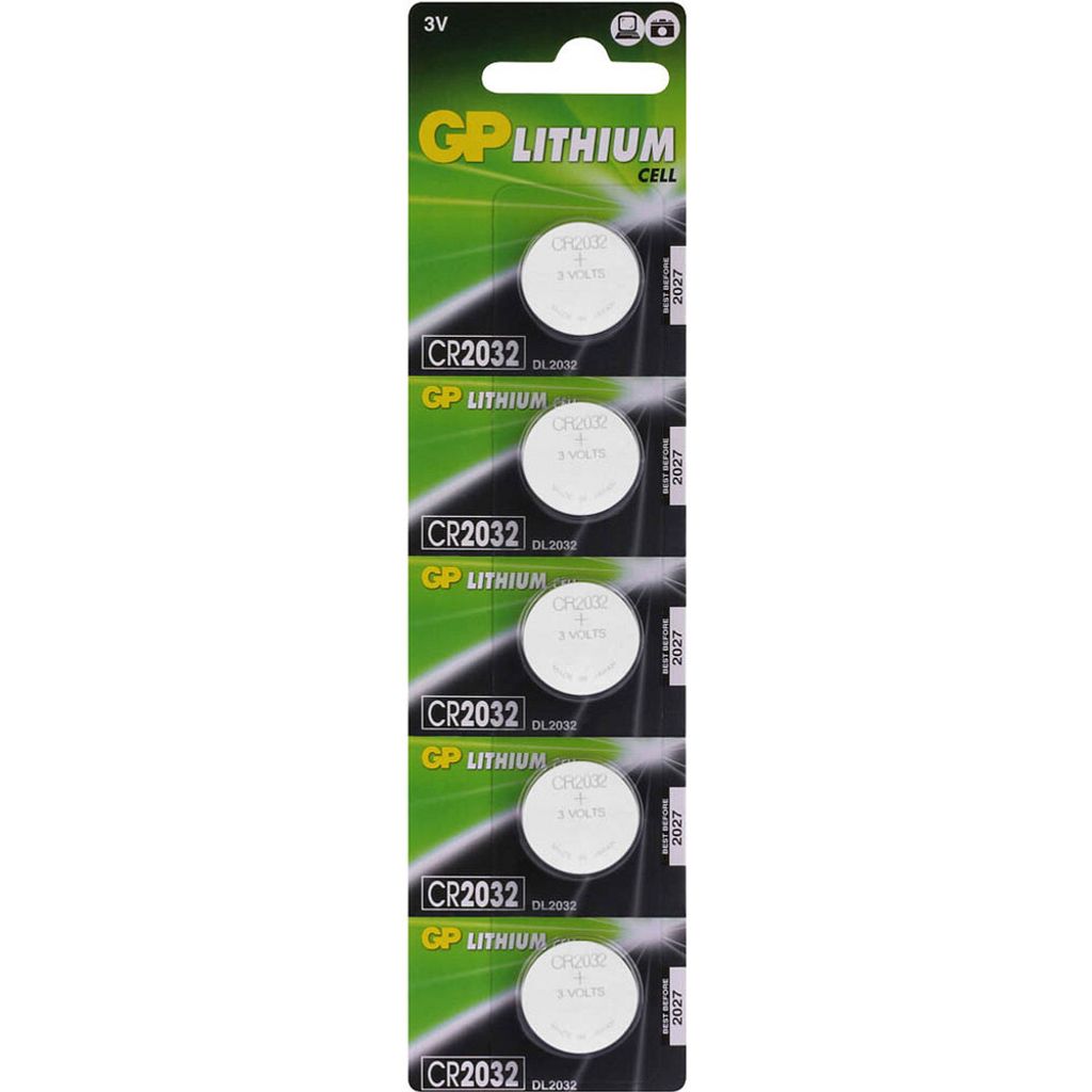 5 GP Knopfzellen CR2032 3,0 V Produktbild 