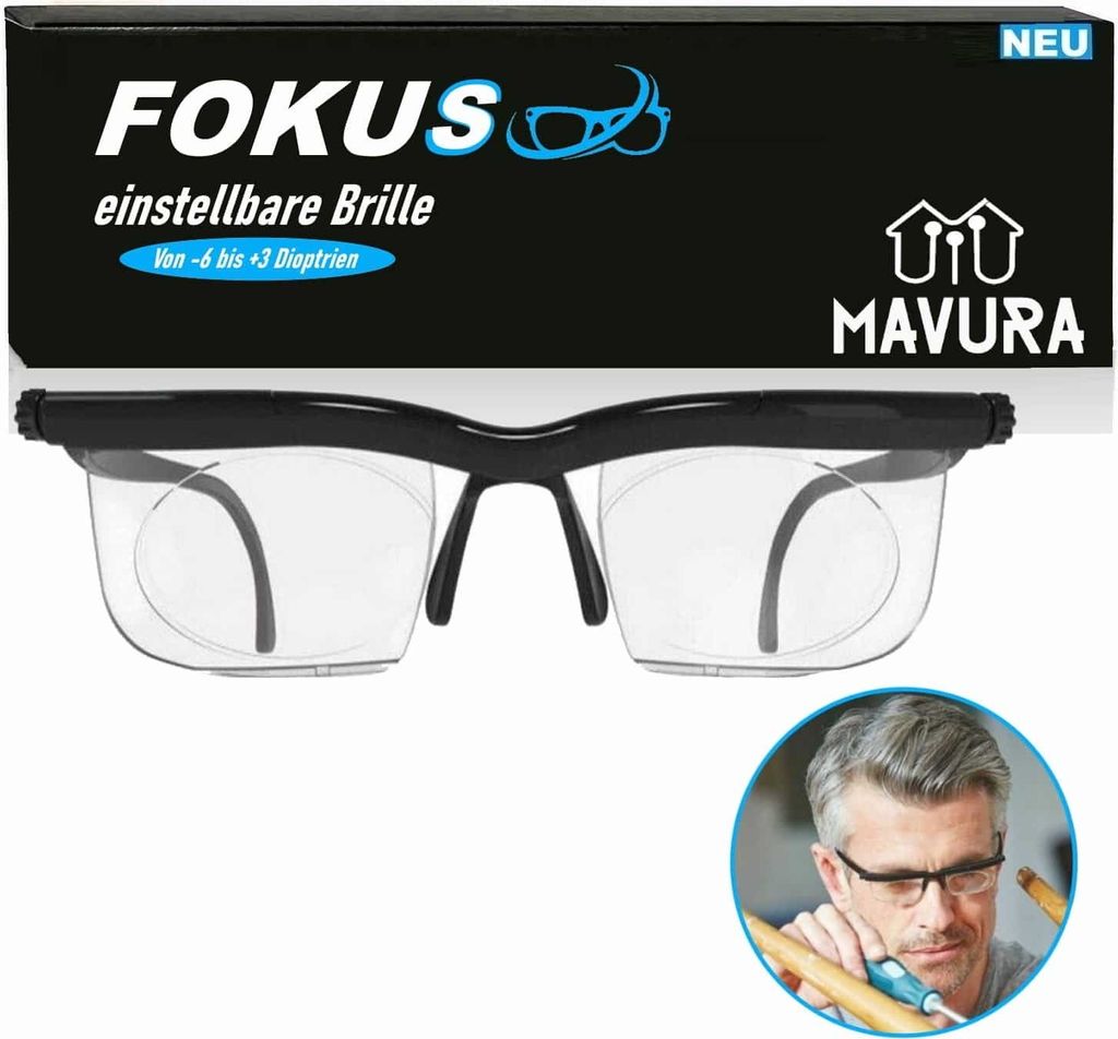 FOKUS occhiali regolabili individualmente -6 +3 diottrie Immagine del prodotto 
