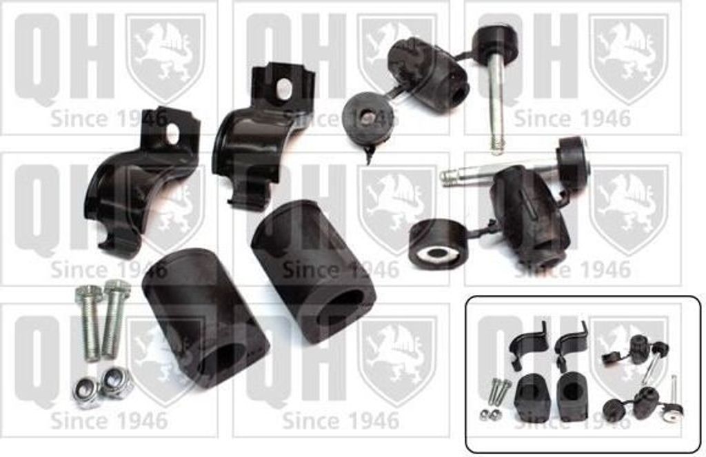 QUINTON HAZELL EMBK2408 Stabilisatorlager Reparatursatz für RENAULT MEGANE I (BA0/1) Vorne 24mm Gummilager