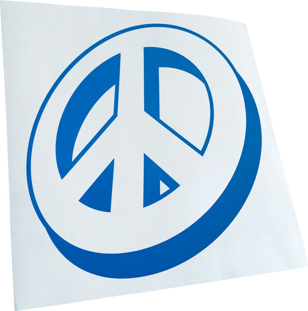 hauptsachebeklebt Kiwistar - Autoaufkleber - Peacezeichen - Friedenszeichen Heckscheibe - Aufkleber für Auto Kfz Fahrrad, LKW, Truck Mofa