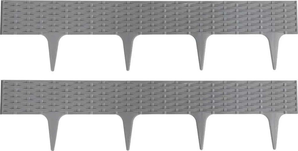 Bordure de parterre écologique en plastique jaune aspect rotin tressé