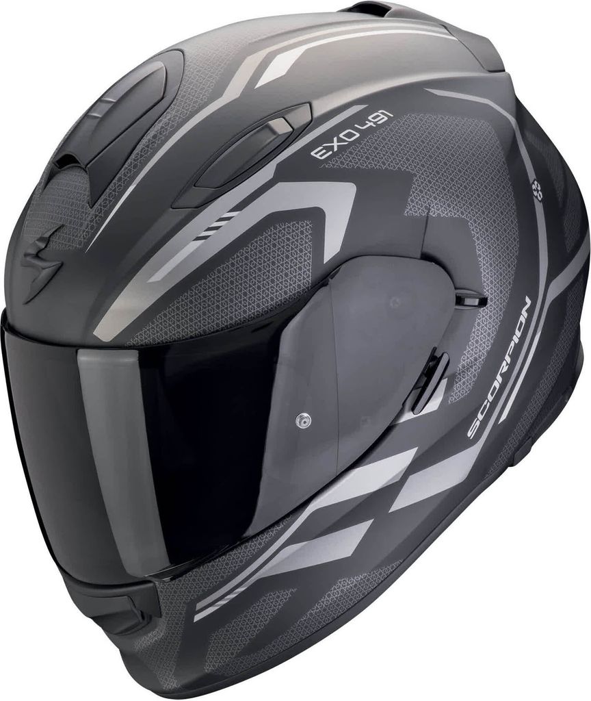 Scorpion Exo-491 Kripta Helm, schwarz matt/silber, 2XL (63/64)