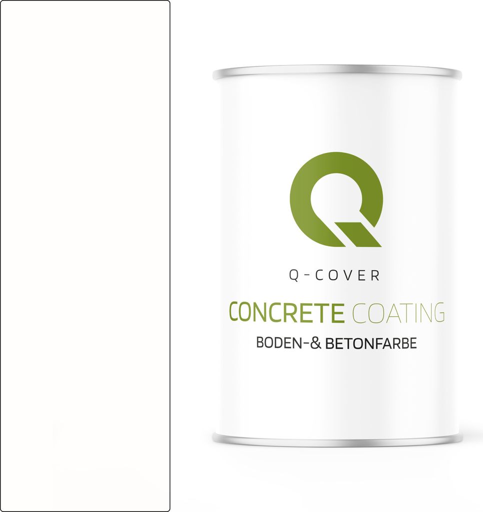 Bodenfarbe | Weiß | 0,9L | Wasserfest | Betonfarbe | Garagenboden | Bodenbeschichtung | Innen | Kellerfarbe | Fußbodenfarbe
