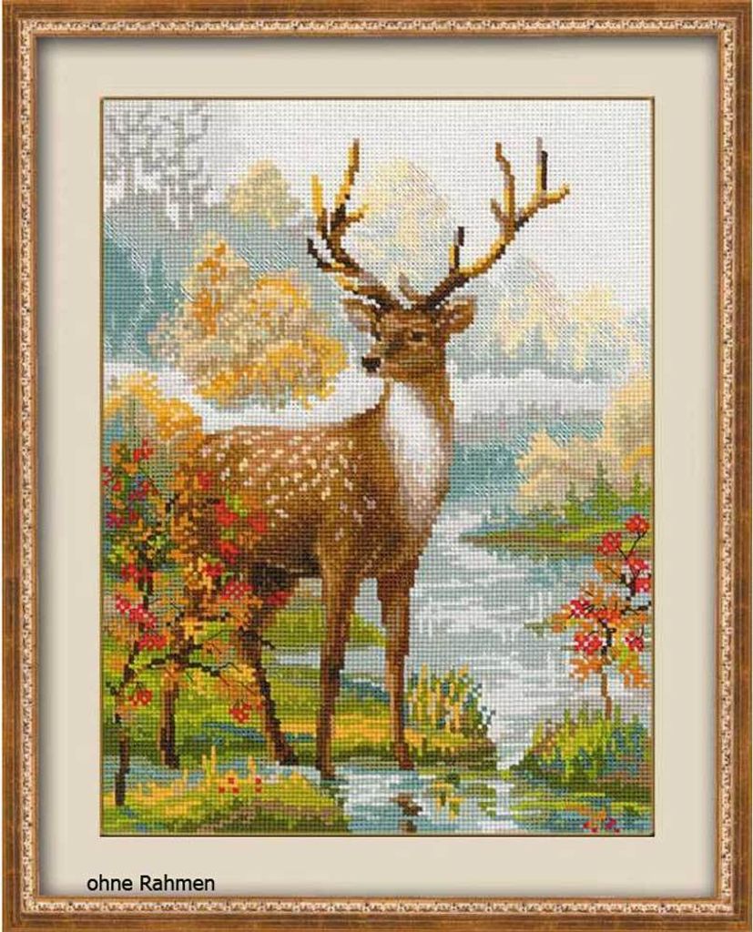 Riolis Kreuzstich-Set "Hirsch", Zählmuster