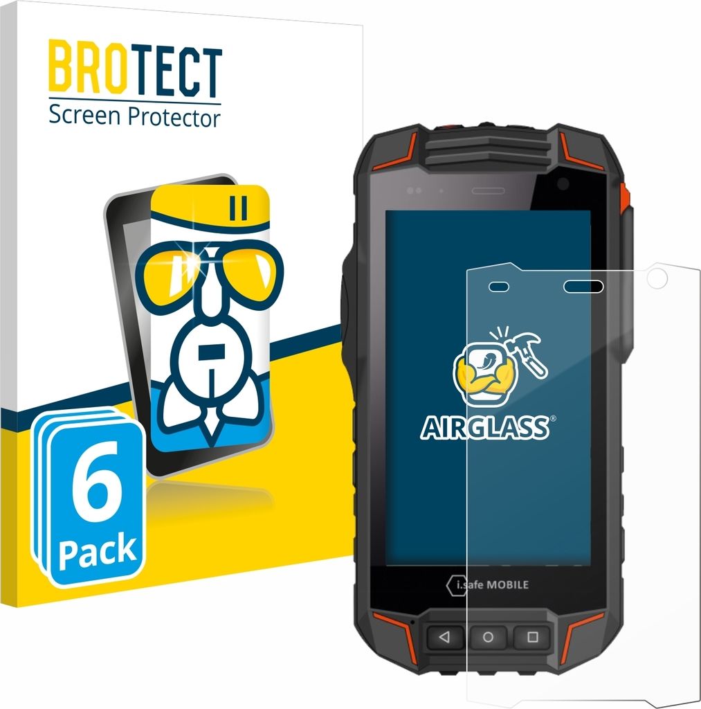 6x BROTECT Schutzglas für i.safe MOBILE IS530.1 Schutzfolie Panzer Folie Glas Display Schutz klar