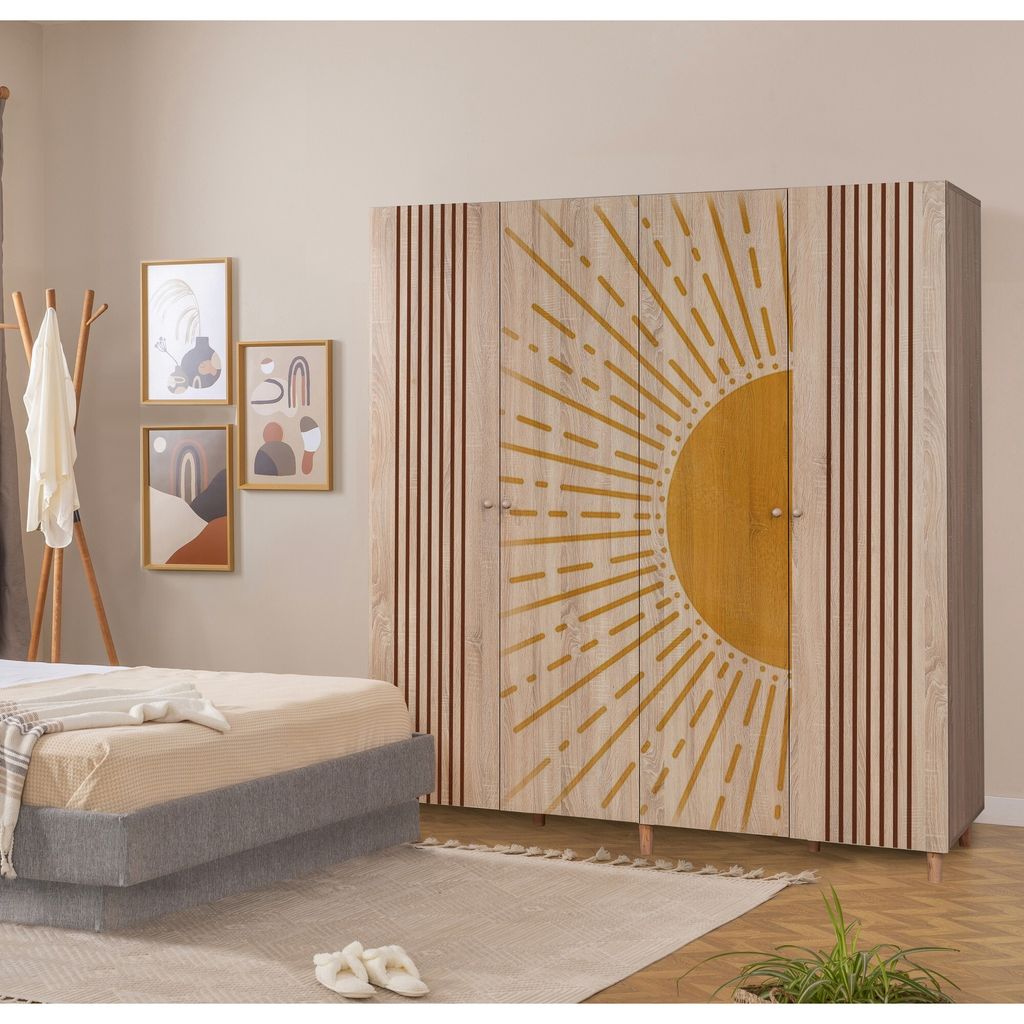 Skye Decor, Loni 4 -971, armadio, Sonomo, 100 % PANNELLI DI Immagine del prodotto 