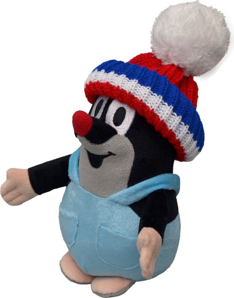 Kuscheltier Der kleine Maulwurf mit Hose und rot/blauer Mütze 20 cm Mehrfarbig, 47918J