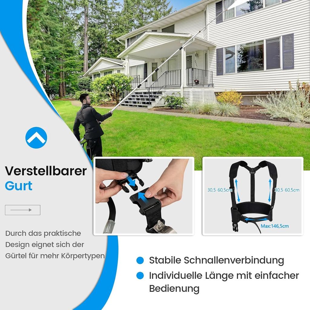 COSTWAY Teleskopstab für Hochdruckreiniger 550 cm, Produktbild 4