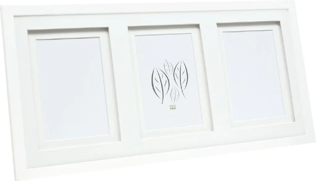 Deknudt S65KK1 Cadre Photo Blanc avec Double Passe-Partout 3x 13x18 cm