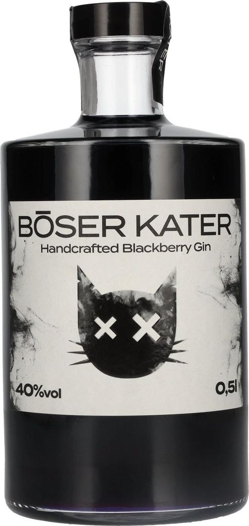 BÖSER KATER Handcrafted Blackberry Gin 40% Vol. 0,5l Produktbild 