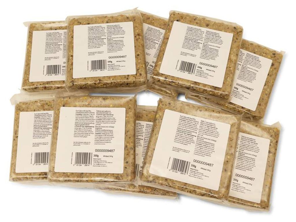 Gifts4Nature Fettblock für Wildvögel - 10er Pack (10 x 300 Produktbild 