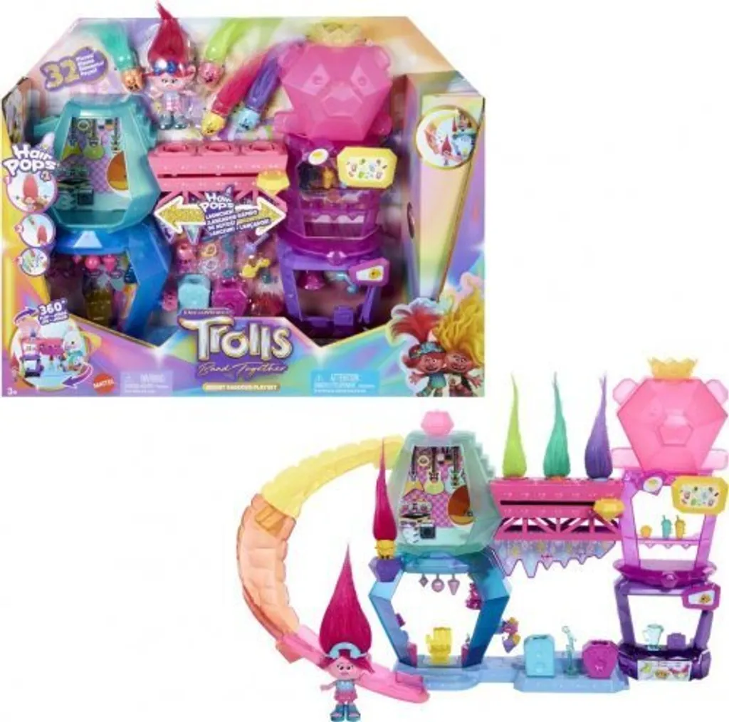 Coffret de jeu Trolls Mount Rageous et univers miniature interactif