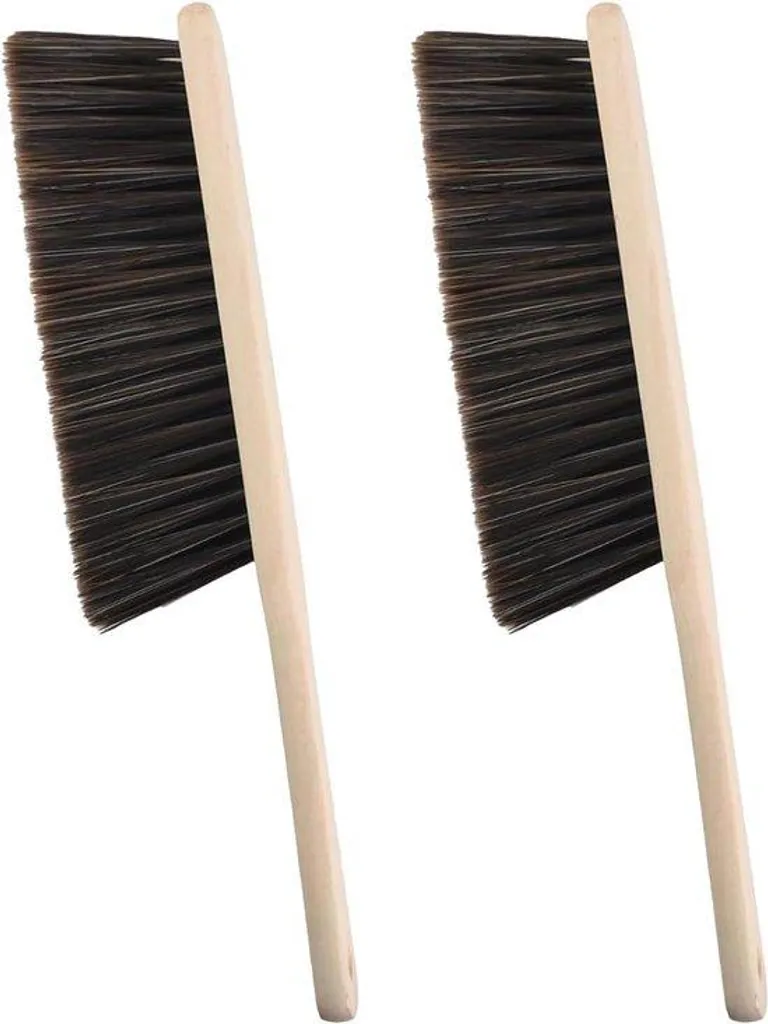 Brosses en bois à poils denses pour textiles, pack de 2 pour la maison
