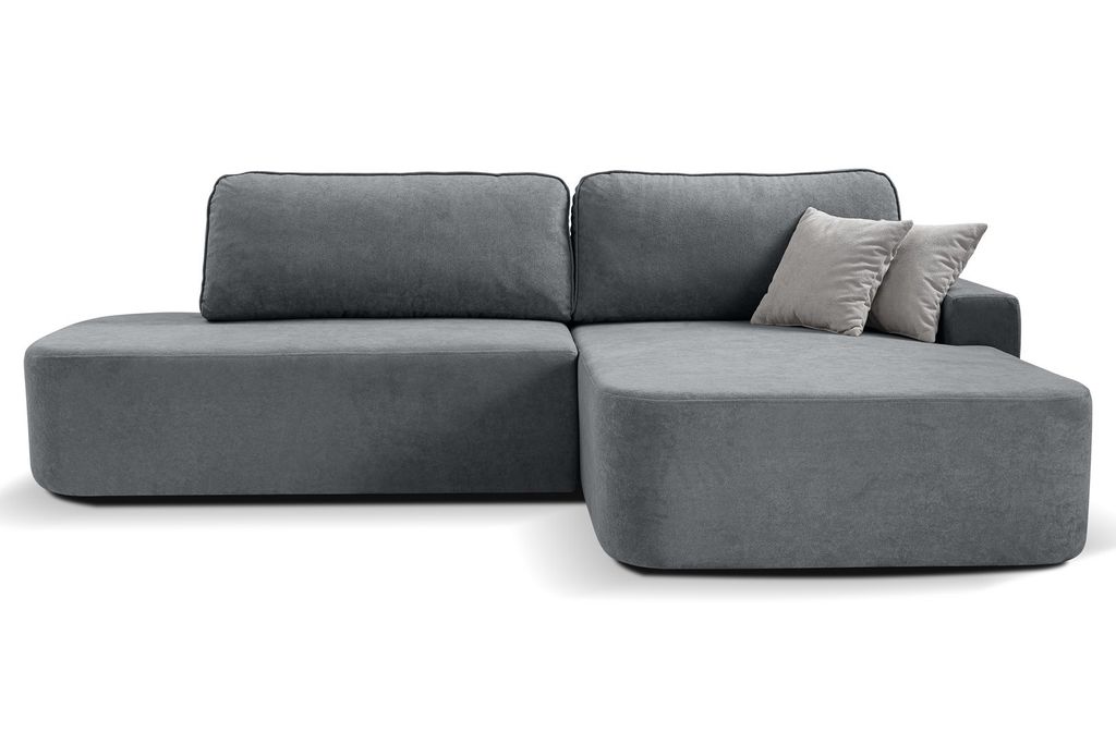 Ecksofa GAVI L-Form 270 cm – mit Schlaffunktion & Bettkasten, Hellgrau, Eckseite rechts