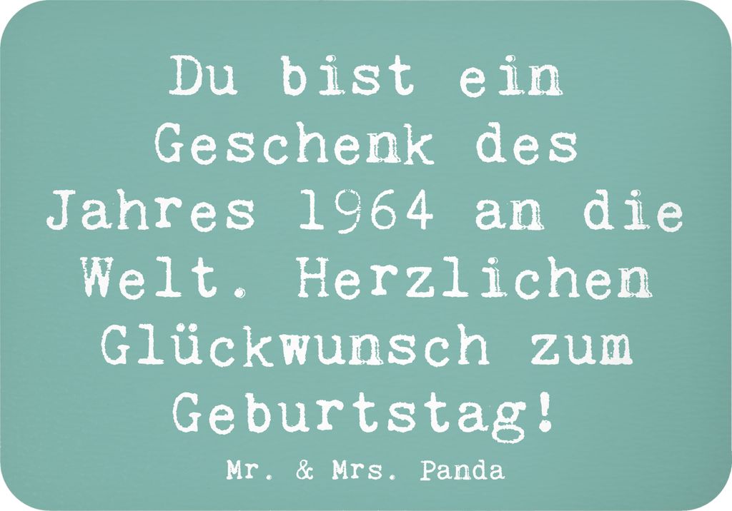 Mr. & Mrs. Panda Kühlschrankmagnet Spruch 1964 Geburtstag Geschenk - Meeresbrise - zettelhalter, des Jahres, Geburtstagsgeschenke, Notizhalter, wh...