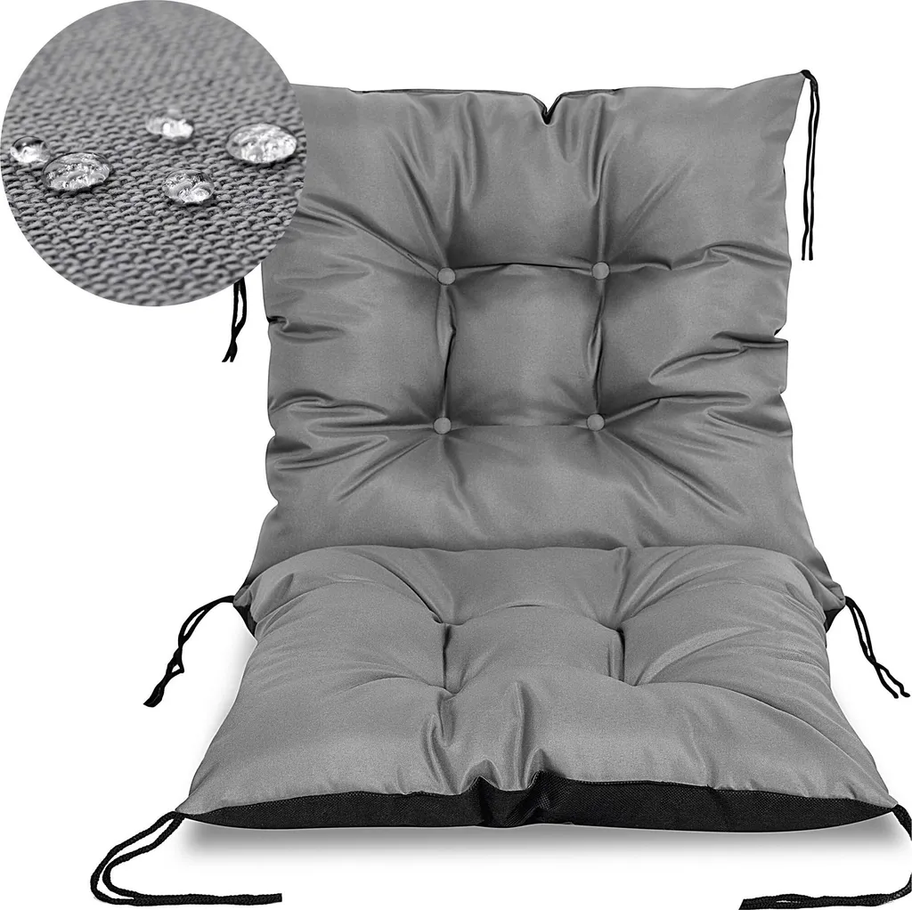 Coussin de terrasse gris 50x50 cm résistant à l'eau pour extérieur