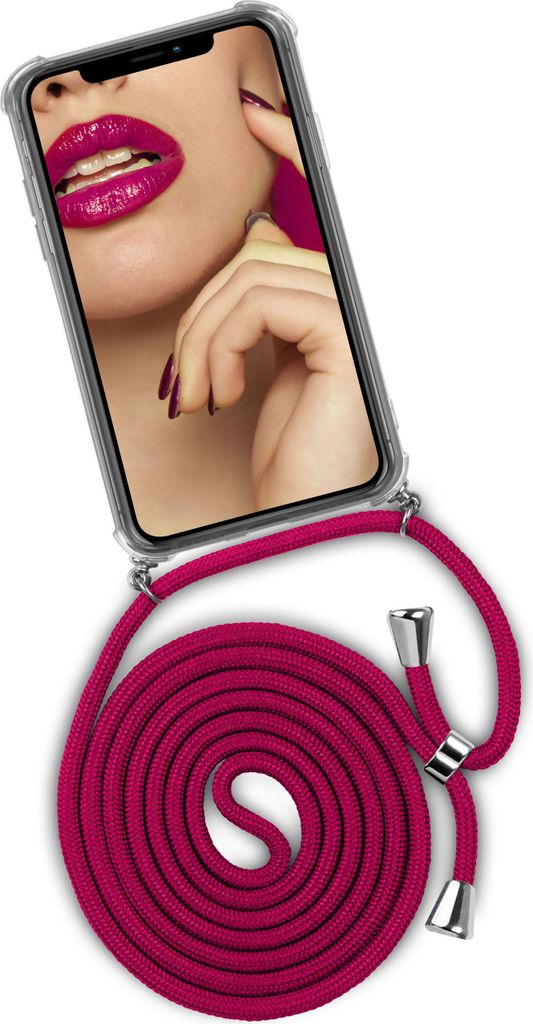 TWIST-Case + TWIST-Cord für iPhone Xs Max, Farbe:Hot Kiss (Silber)