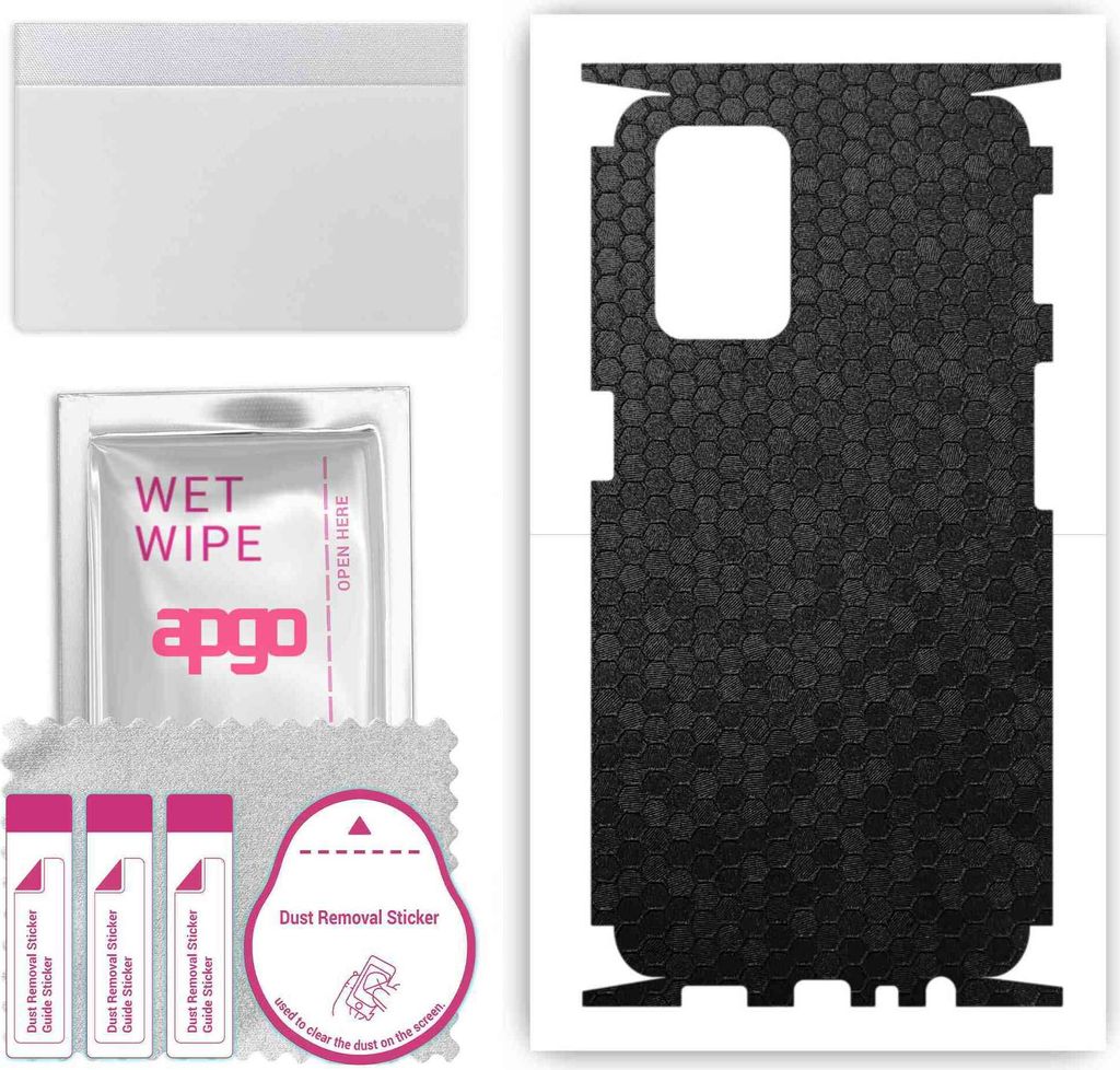 apgo Rückseite + Seiten Schutzfolie, Skin, kompatibel mit Oppo A54 (2021), Hinten Displayschutzfolie aus Vinylfolie, kratzfest, einfache Montage -...