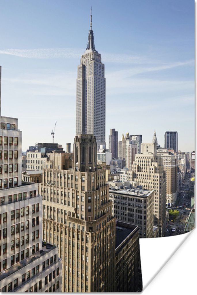 MuchoWow Poster New York - Empire State Building - Skyline 20x30 cm - Papierdruck