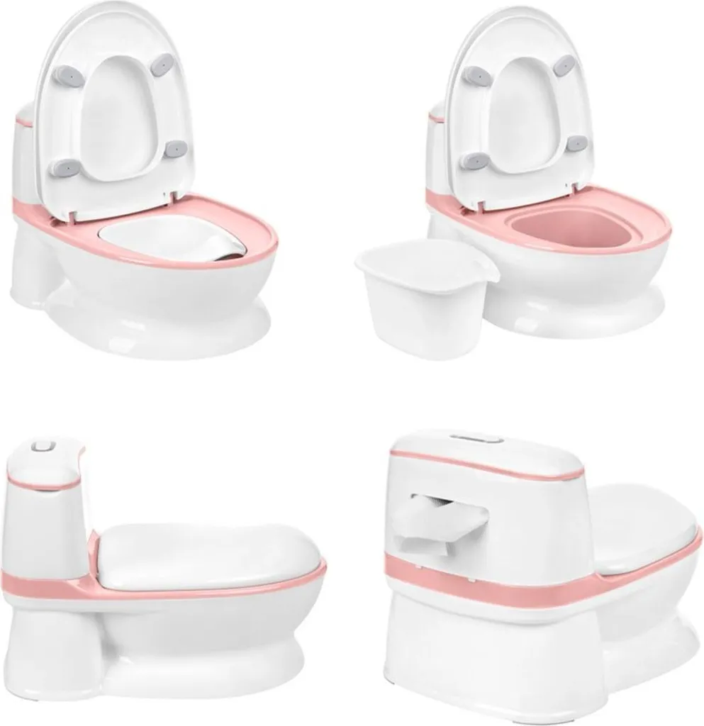 Pot Bébé Rose Antidérapant Flushy : Musique et Support Papier Intégré - 4