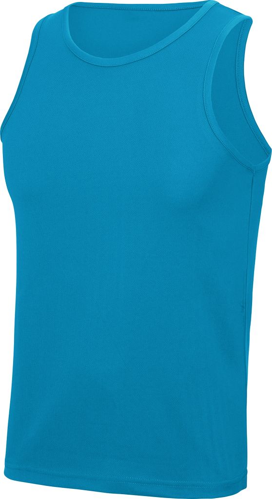 Just Cool JC007 | Cool Vest Tank Top Sport T-Shirt - WRAP zert. Herstellung - Farbe: Sapphire Blue - Größe: M