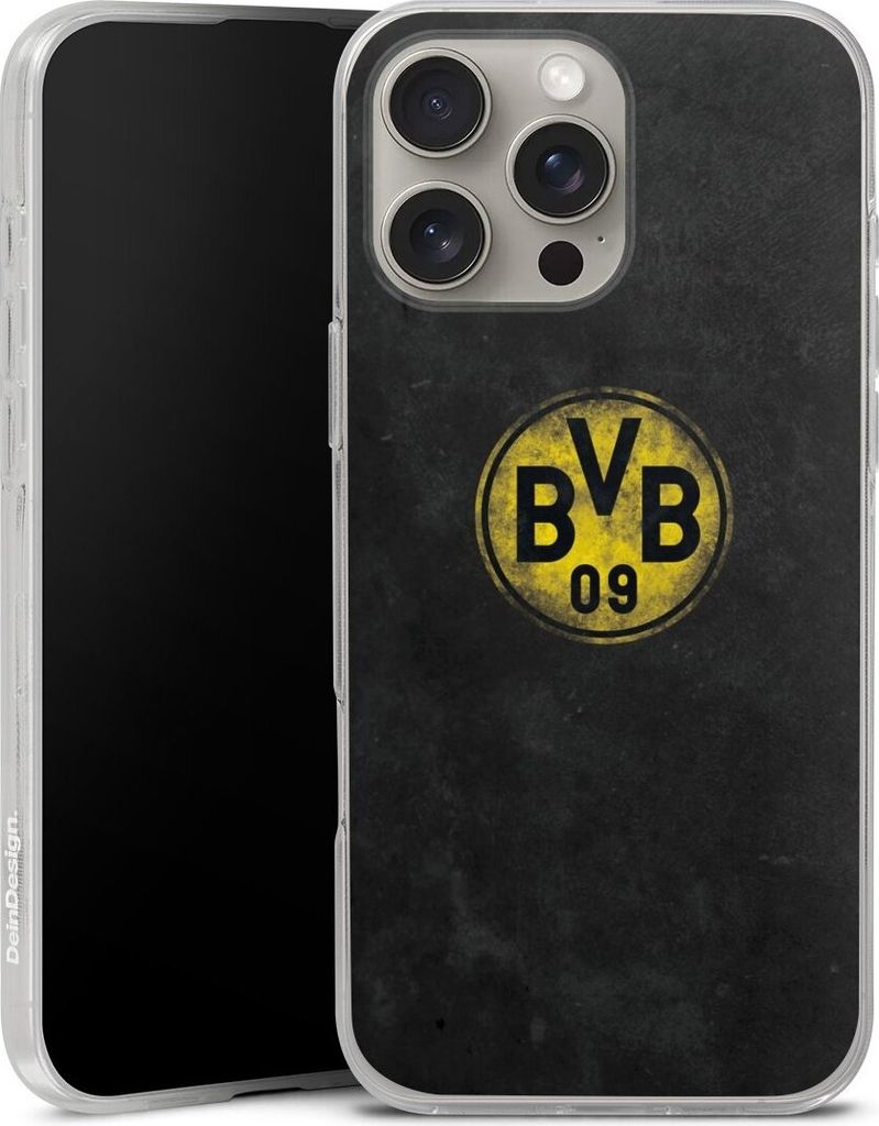 DeinDesign Handyhülle für Apple iPhone 16 Pro Max Silikon Hülle Case Smartphone Schutzhülle BVB Borussia Dortmund Fanartikel