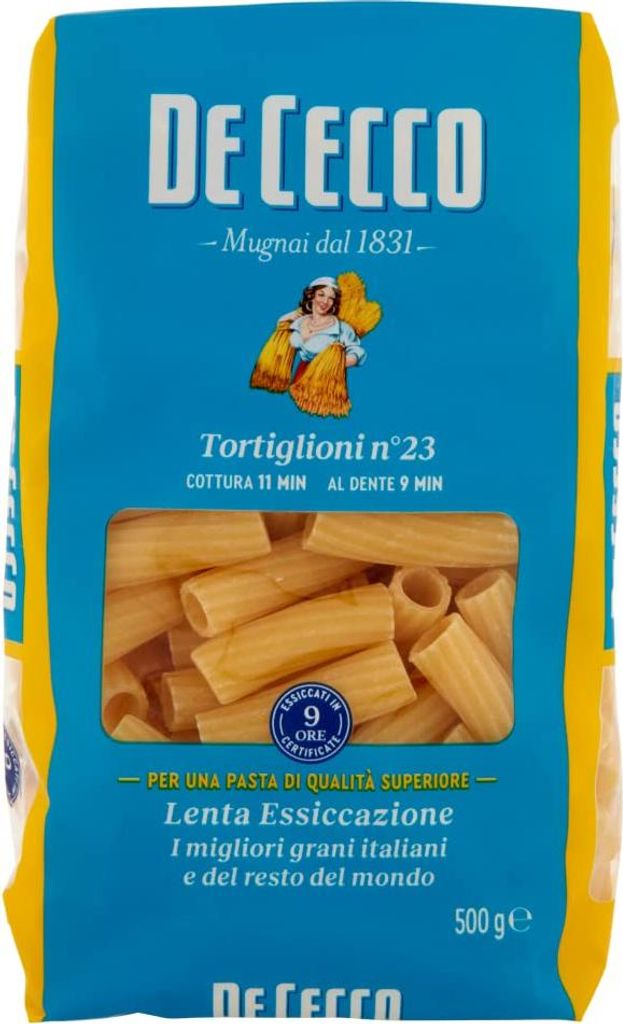 24x Pasta De Cecco 100% Italienisch Tortiglioni N°23 Nudeln Produktbild 