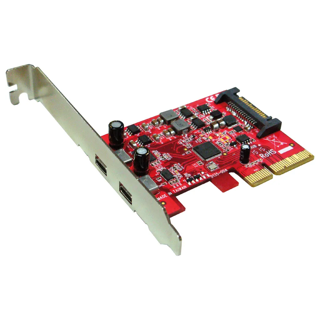 Carte d'extension PCIe vers USB-C 2 ports - Adaptateur USB pour PC Pro