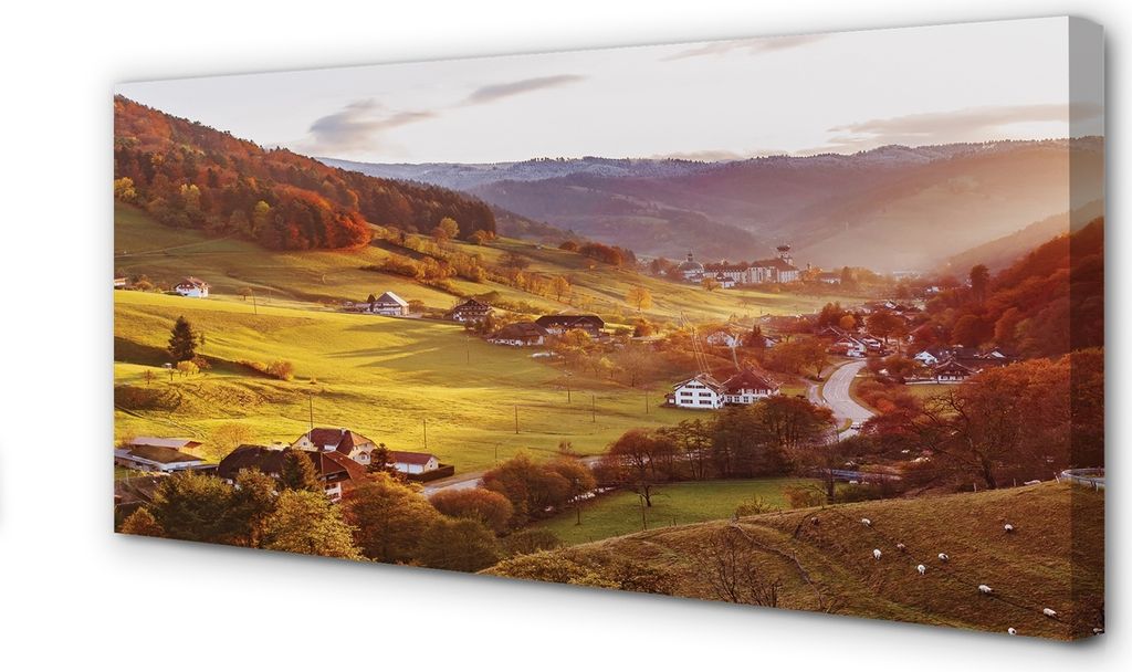 Leinwandbild 100x50 Wandkunst Deutschland Gebäude Waldtal
