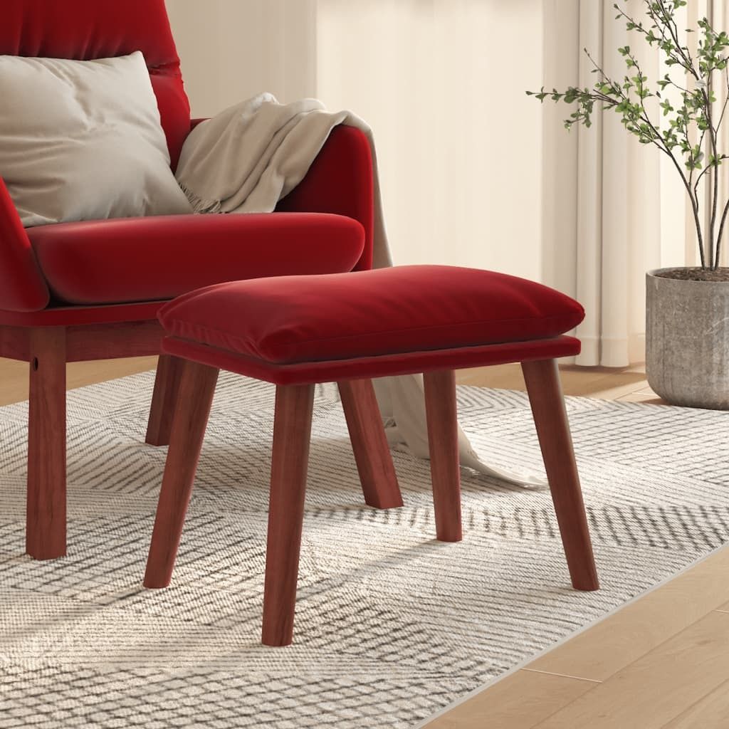 NEW - MODERNE Sitzhocker, Sitztruhe,Fußhocker Weinrot 45x29,5x39 cm Samt(Möbel84222