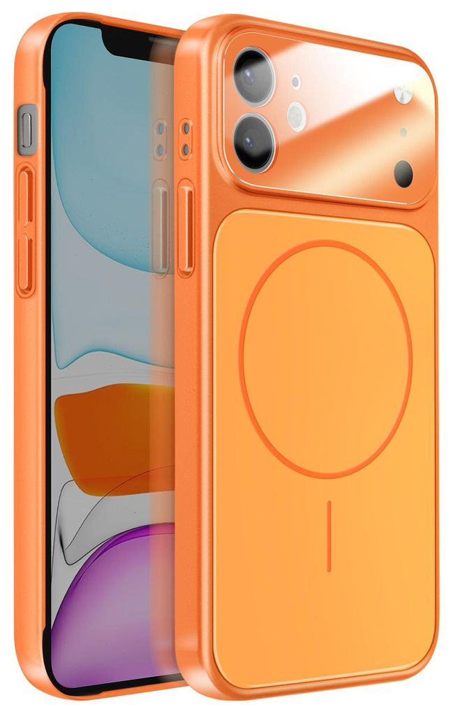 Avizar, MagSafe Hülle AG Glass matt für Apple iPhone 11, Orange