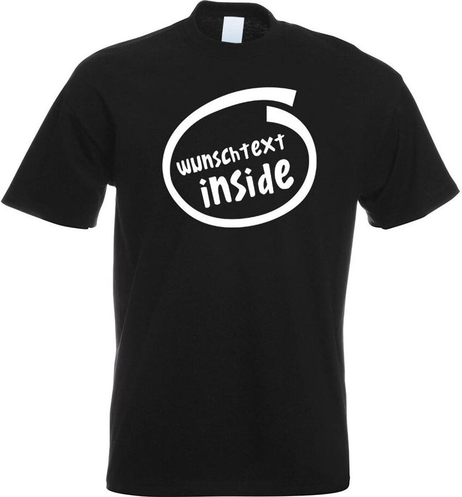 Kiwistar - T-Shirt - schwarz - Wunschtext Inside Motiv Bedruckt Funshirt Design Print - mit Motiv Bedruckt - Funshirt Design - Sport - Freizeit - H...