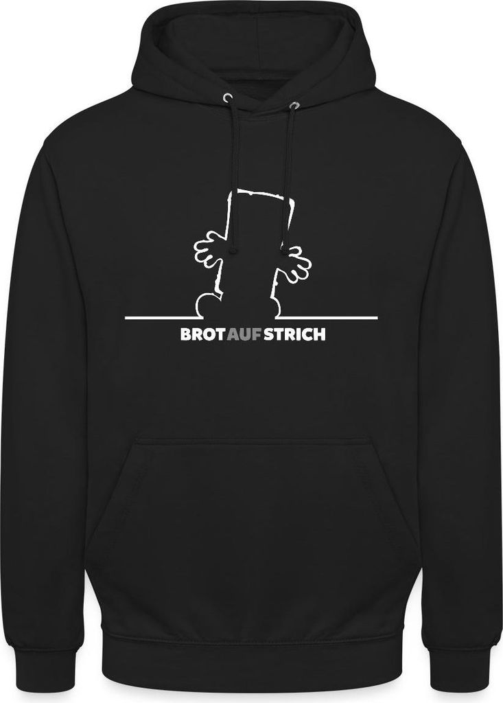 Spreadshirt Bernd Das Brot BrotAufStrich Design In Weiß Uni Hoodie, 3XL, Schwarz