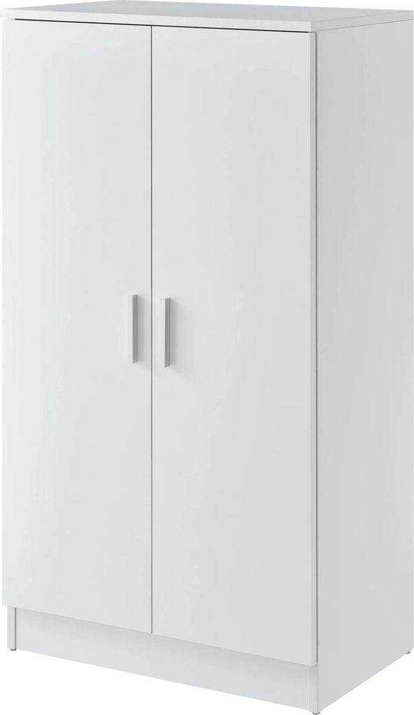 In And OutdoorMatch Schuhschrank Ofelia - Für 14 Paar Schuhe - 108x55x35 cm - Weiß - Spanplatte - Modernes Design