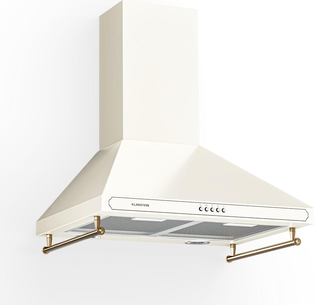 Klarstein Dunstabzugshaube für die Küche, Dunstabzugshaube 60cm, Umluft/Abluft Abzugshaube, Dunstabzugshaube mit Spülmaschinenfestem Filter, Lei...