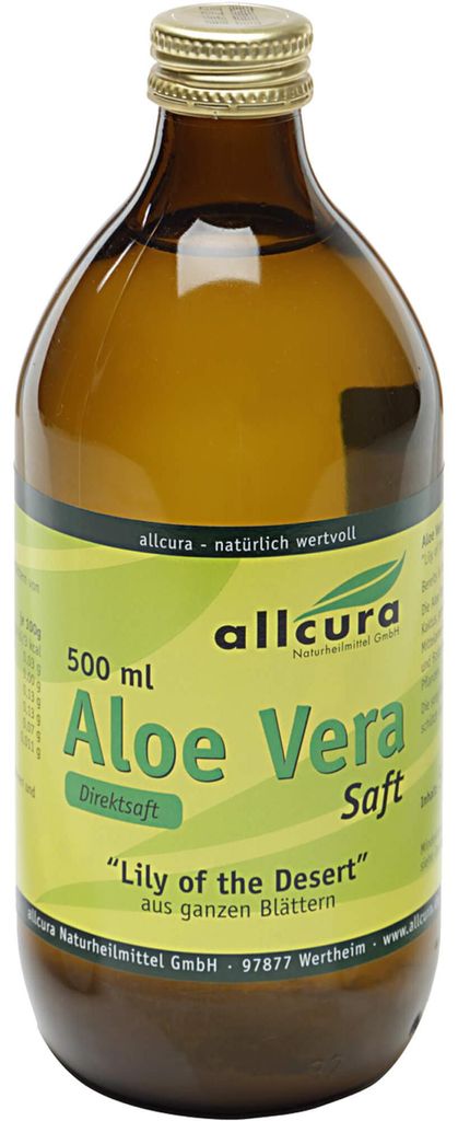 allcura Aloe Vera šťava z celých listov, 500 ml roztok Obrázok produktu 