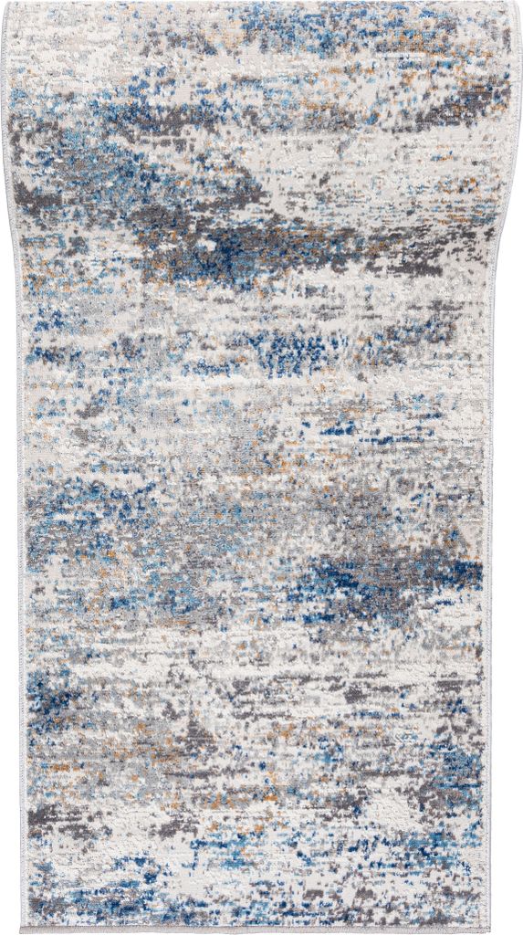 Teppichläufer 100 x 300 cm Grau Blau 3 Modern Läufer für Produktbild 5