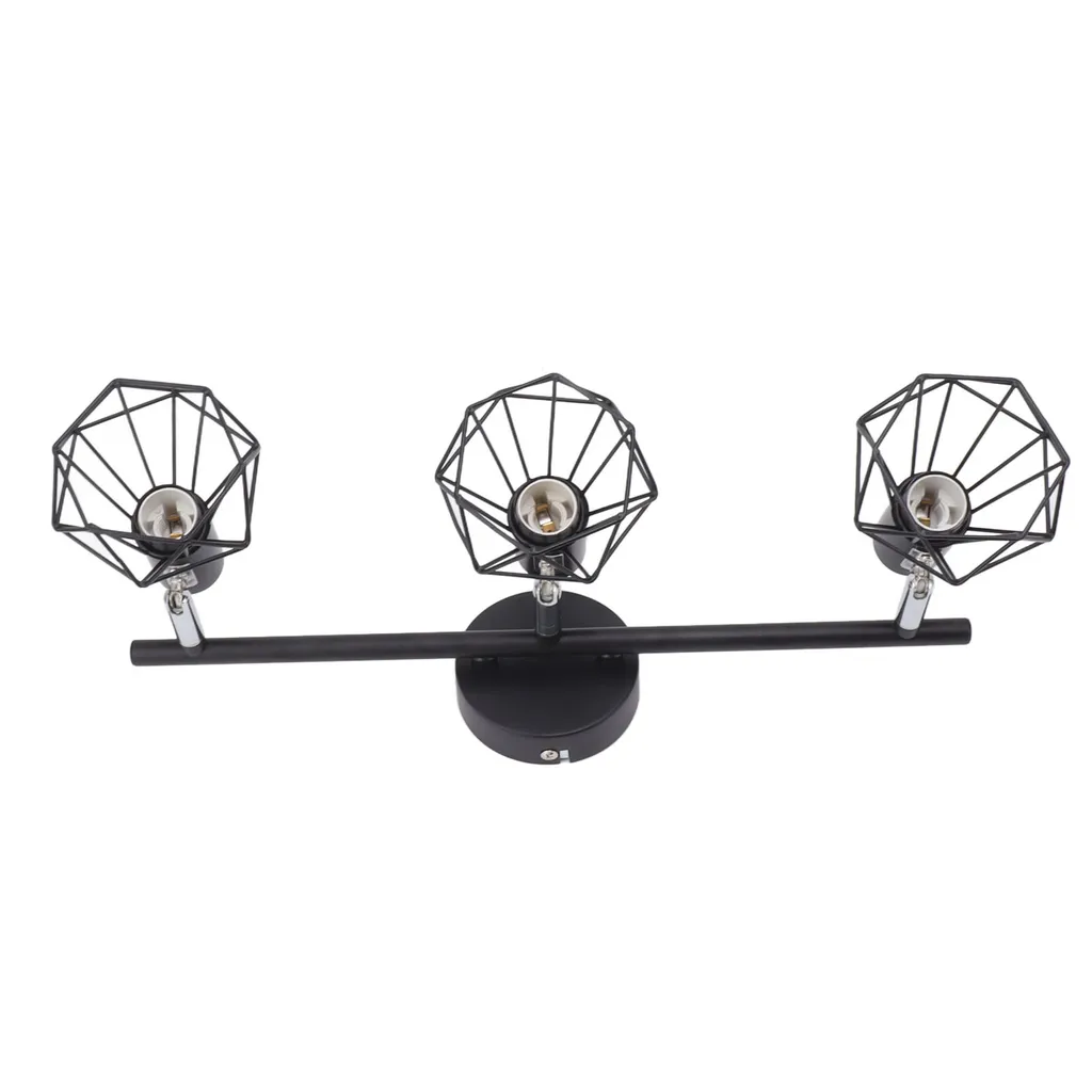 Système de rail 3 lampes noir mat : solution pour plafonds sombres 220V